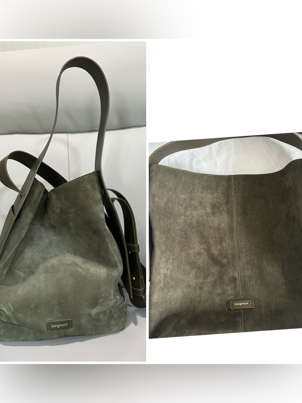 How to spot fake Songmont Drippy Tote in Olive Color